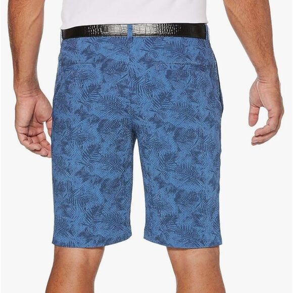 PGA TOUR Flat Front Printed Seersucker Short Sz 36 Tropical Leaf Ensign - Picture 3 of 12